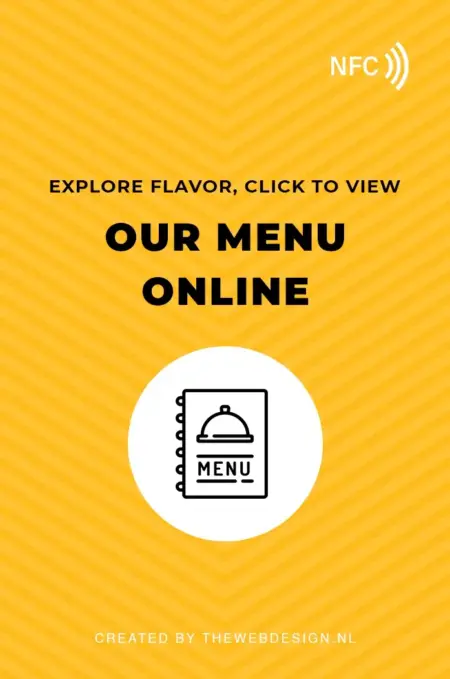 Menu NFC Card Menu NFC Card
