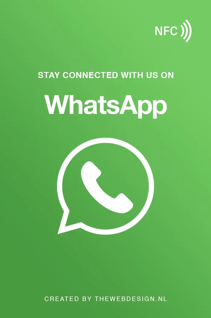 Whatsapp NFC Kaart Whatsapp NFC Kaart