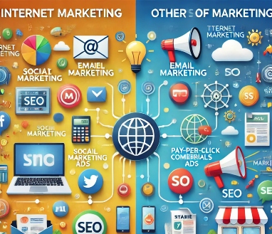 internet marketing vs andere typen van marketing