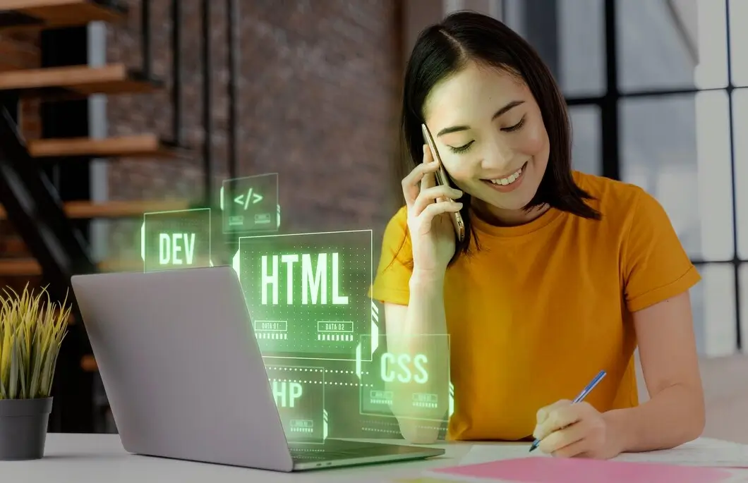 Webdeveloper Werkt Met Html Css Op Laptop