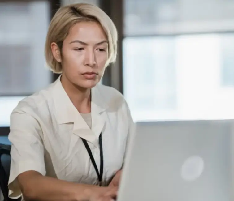 Woman Using Laptop Website Usability