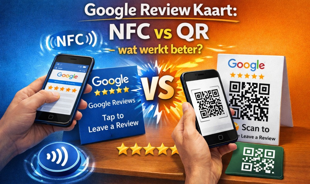 google review kaart nfc vs qr wat werkt beter