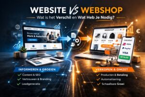 het verschil tussen een website en een webshop