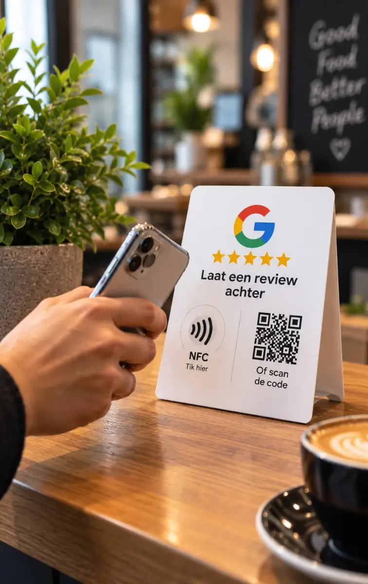Nfc Google Reviewkaart Qr Code Cafe