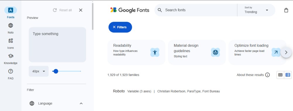 Google Fonts