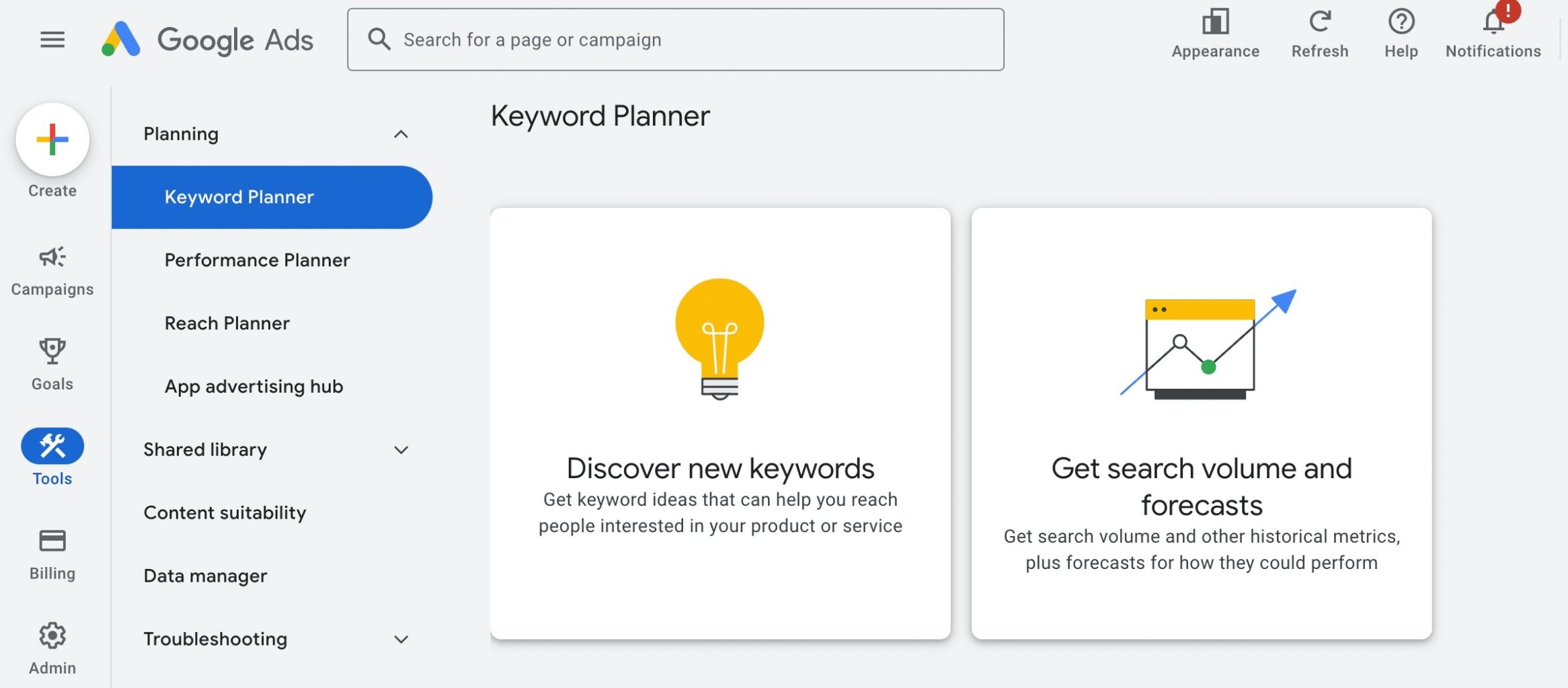 Google Keyword Planner