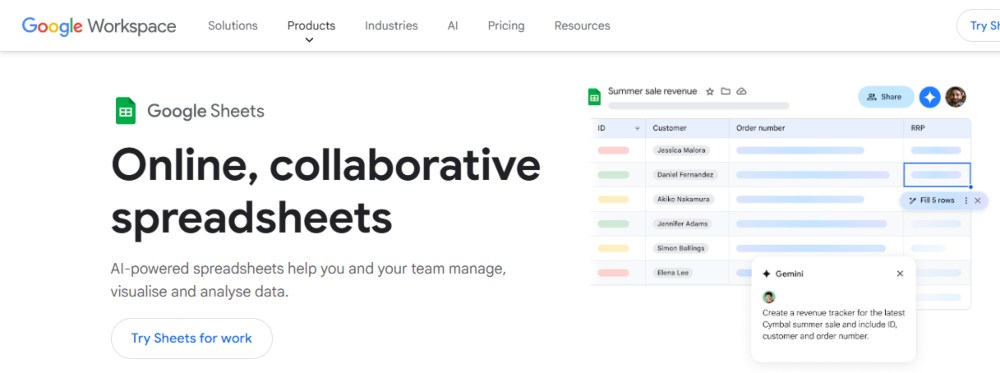 Google Sheets For Website Management
